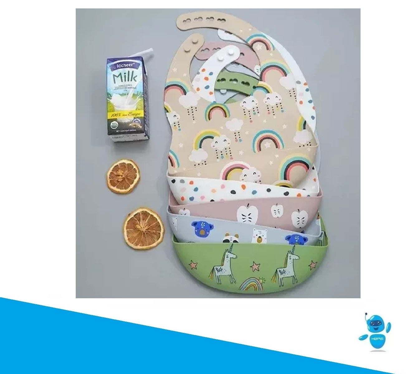 Babero en silicona para bebés