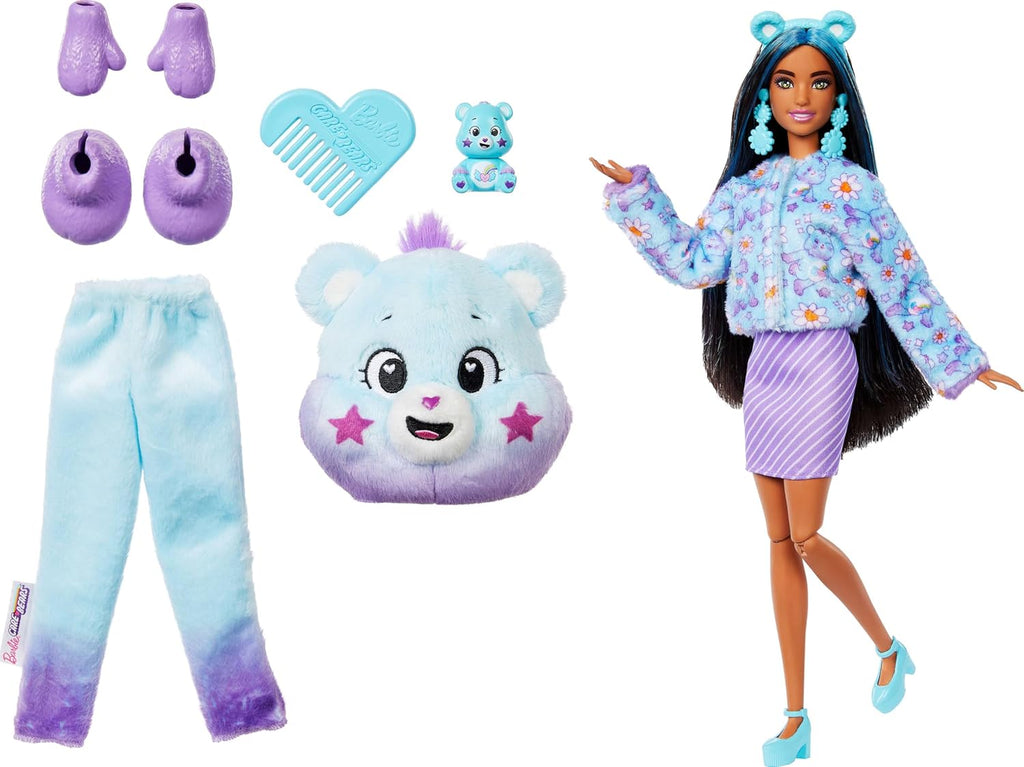 Muñeca Barbie Cutie Reveal Care Bears Dream Bright Bear | Serie 2 con 10 Sorpresas
