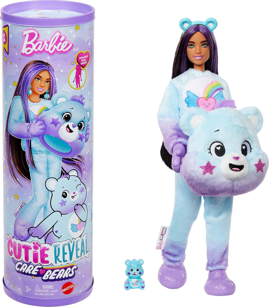 Muñeca Barbie Cutie Reveal Care Bears Dream Bright Bear | Serie 2 con 10 Sorpresas